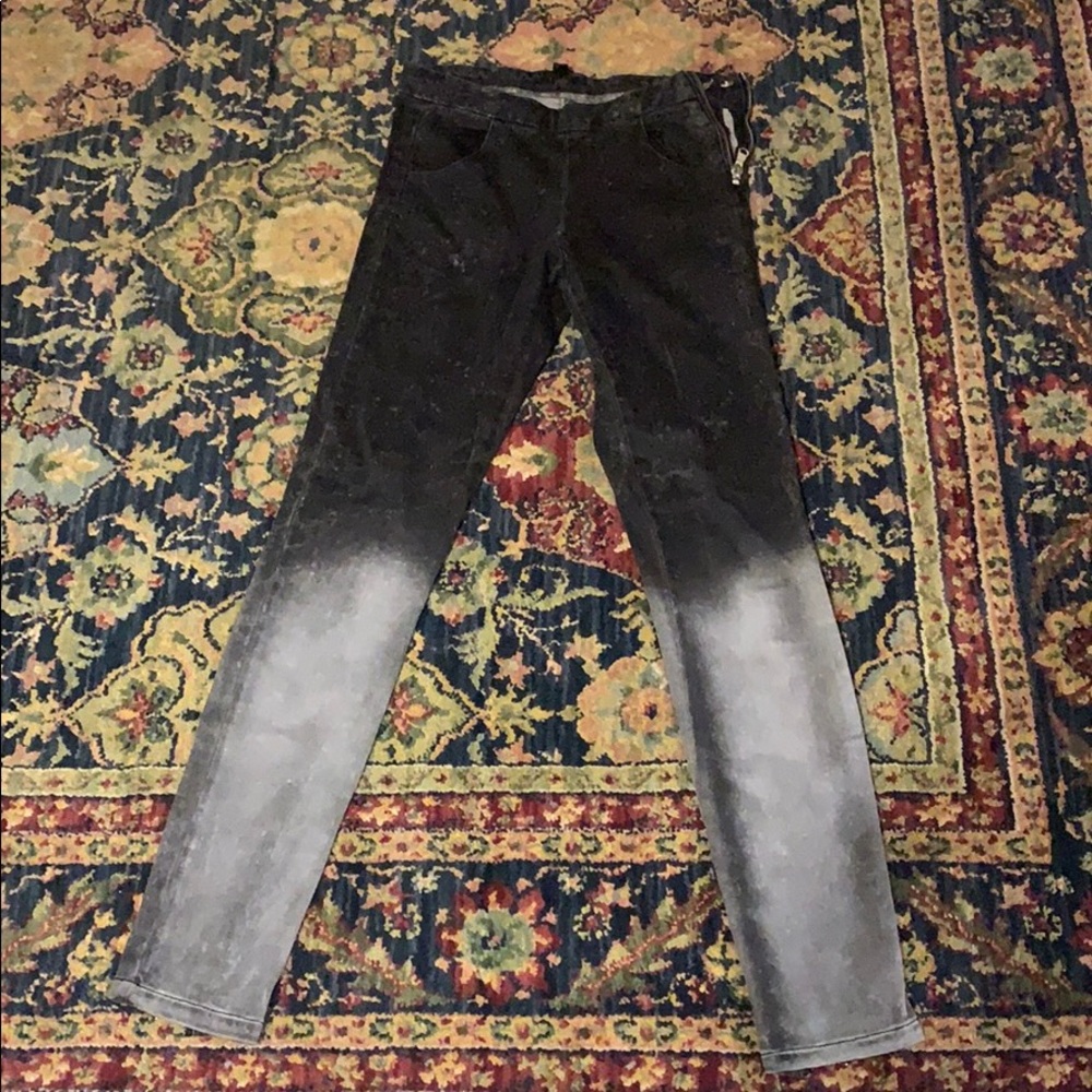 Topshop Ombré Black Gray Jeans